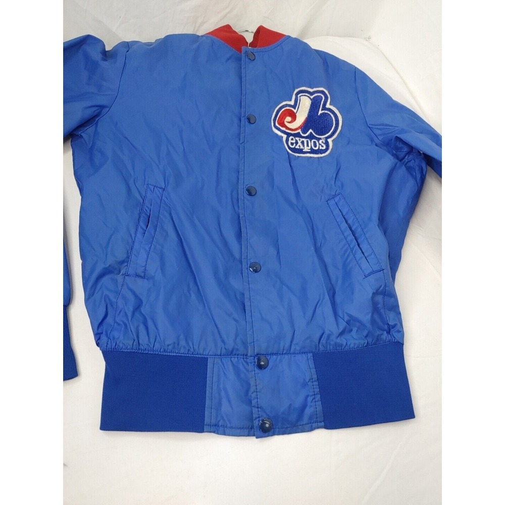 Vintage Montréal Expos 90s Baseball Team Varsity Jacket Boys SzL - Picture 10 of 16